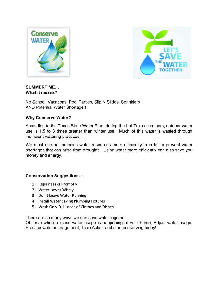 Water Conservation